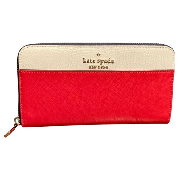 kate spade Handbags - Kate Spade Continental Wallet Large - Red Multi NWT